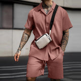 Men Co-Ords Men's Casual and Comfortable Polo Short Sleeve Shorts Suit
