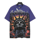 Godspeed men's short-sleeve t-shirt - washed print, hotfix rhinestone detail, streetwear style