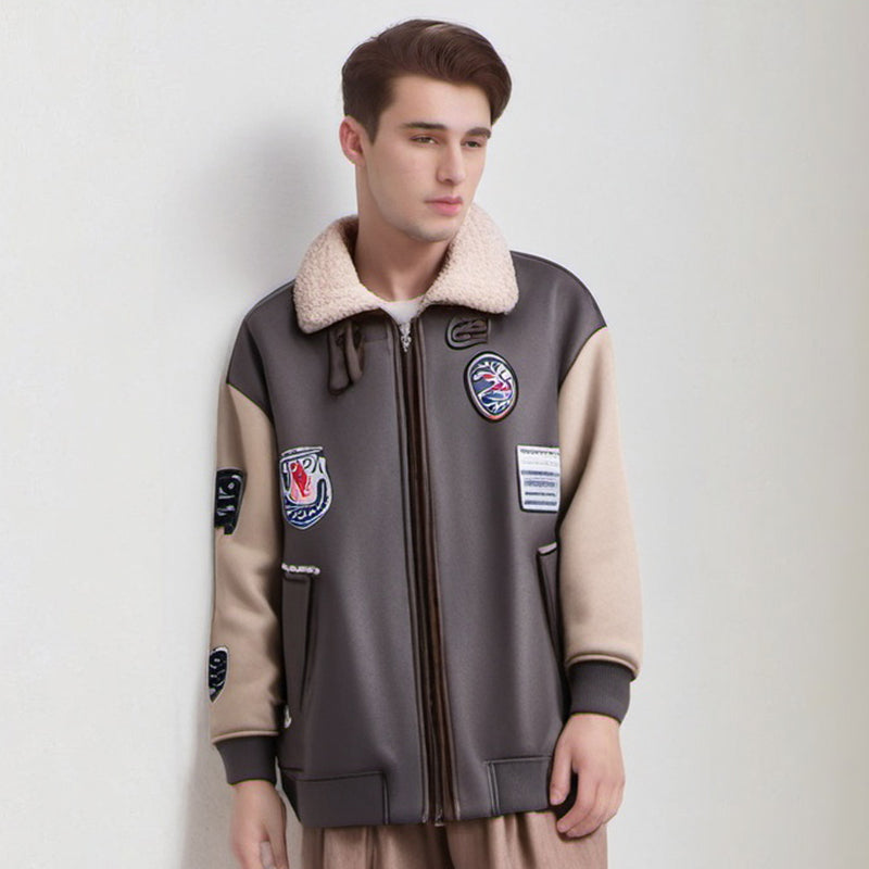 Men Jacket Cotton-Padded Coat Men's Winter Thick Coat