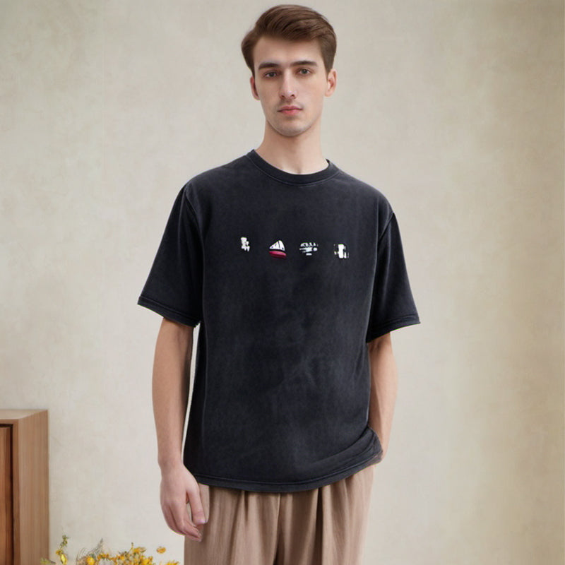 Men's T-shirt Short-Sleeved T-shirt Men's and Women's Loose