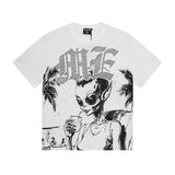 Mixed emotion men's t-shirt - short sleeve, hotfix rhinestone print, 100% cotton