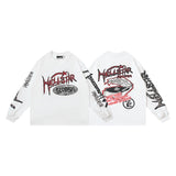 Men's long-sleeve t-shirt - washed cotton print - streetwear