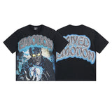 Mixed emotion men's t-shirt - short sleeve, hotfix rhinestone print, 100% cotton