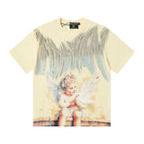 Men's t-shirt with rhinestone print, 100% cotton, american vintage style