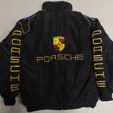 F1 Racing Suit Racing Suit College Style/Retro Style Autumn and Winter Cotton-Padded Coat Full Embroidery