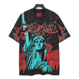 Godspeed men's short-sleeve t-shirt - washed print, hotfix rhinestone detail, streetwear style