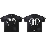 Hip-hop streetwear short sleeve tee - 100% cotton street print