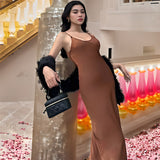 Homecoming Dresses Tight Fashion Halter Solid Color Lace-Up Dress