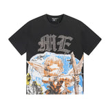 Mixed emotion men's t-shirt - short sleeve, hotfix rhinestone print, 100% cotton