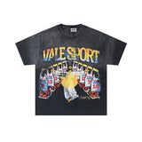 Valley men's t-shirt - short sleeve, washed print, 100% cotton streetwear