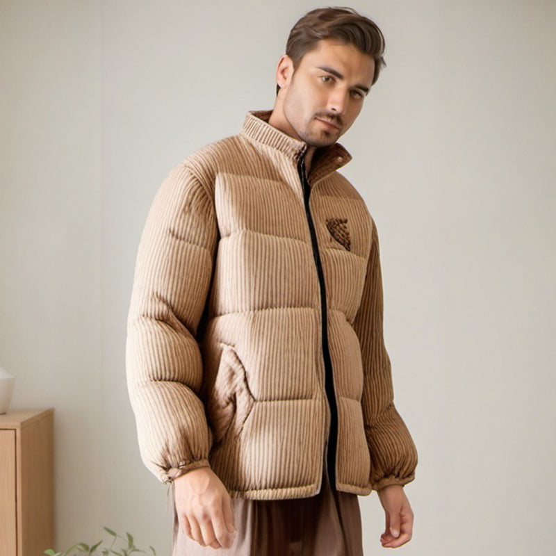 Men Jacket Winter Cotton-Padded Coat Jacket Coat