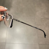 CHH Chrome Hearts Glasses Frame Pure Titanium Ultra Light Frameless Perforated Business Myopia Frame