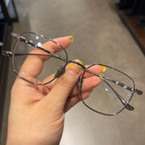 CHH Chrome Hearts Glasses Pure Titanium Ultra-light Square Gold Silk Edge Big Face Myopia Glasses Frame