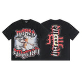 Mixed emotion men's t-shirt - short sleeve, hotfix rhinestone print, 100% cotton