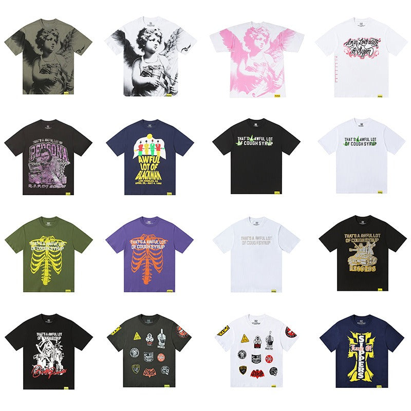 That. sa awful lot of cough syrupt short sleeve printingg pure cotton