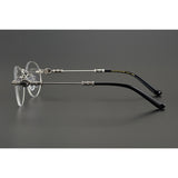 CHH Chrome Hearts Glasses Versatile Plated Vintage Round Glasses Frame Myopia Glasses Frame