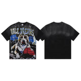 Vally men's short-sleeve t-shirt - washed, streetwear print, european & american style