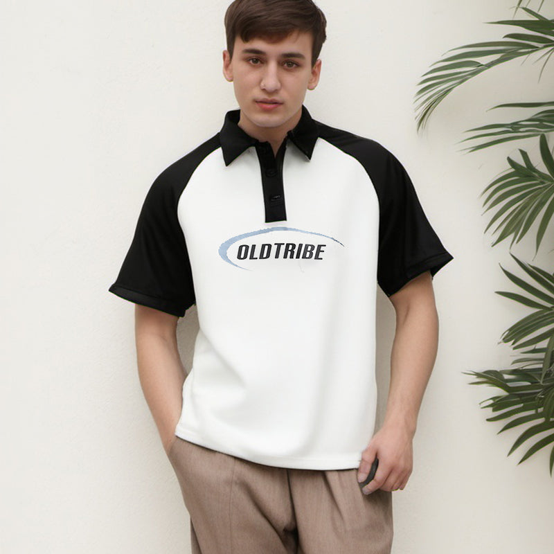 Unisex Polo Shirt Vintage Short Sleeve T-Shirt Men's Summer