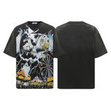 Men's t-shirt with rhinestone print, 100% cotton print