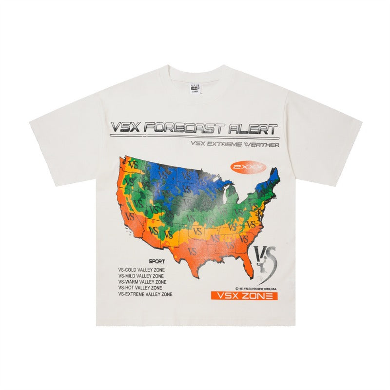 Duaa washed cotton t-shirt g american retroprinting