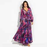 Jungle Print Maxi Dress Spring and Summer Printed Dress