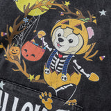 Unisex Vintage Hoodie Cartoon Print Wash Loose Hooded