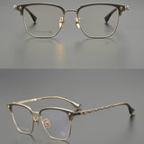CHH Chrome Hearts Glasses Dragon Totem Half Frame Anti-Blue Pure Titanium Retro Myopia Glasses Frame
