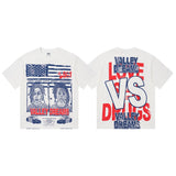 Vally men's short-sleeve t-shirt - washed, streetwear print, european & american style