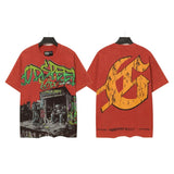 Godspeed men's short-sleeve t-shirt - washed print, hotfix rhinestone detail, streetwear style