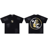 Hip-hop streetwear short sleeve tee - 100% cotton street print