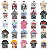 Men's youth t-shirt with rhinestone print, 100% cotton, american retro style