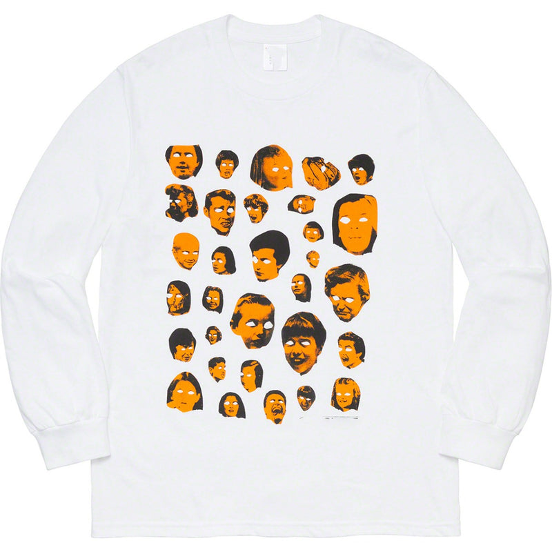 Men T-shirts 19FW FACES TEE printed crew neck cotton long-sleeved T-shirt bottoming shirt
