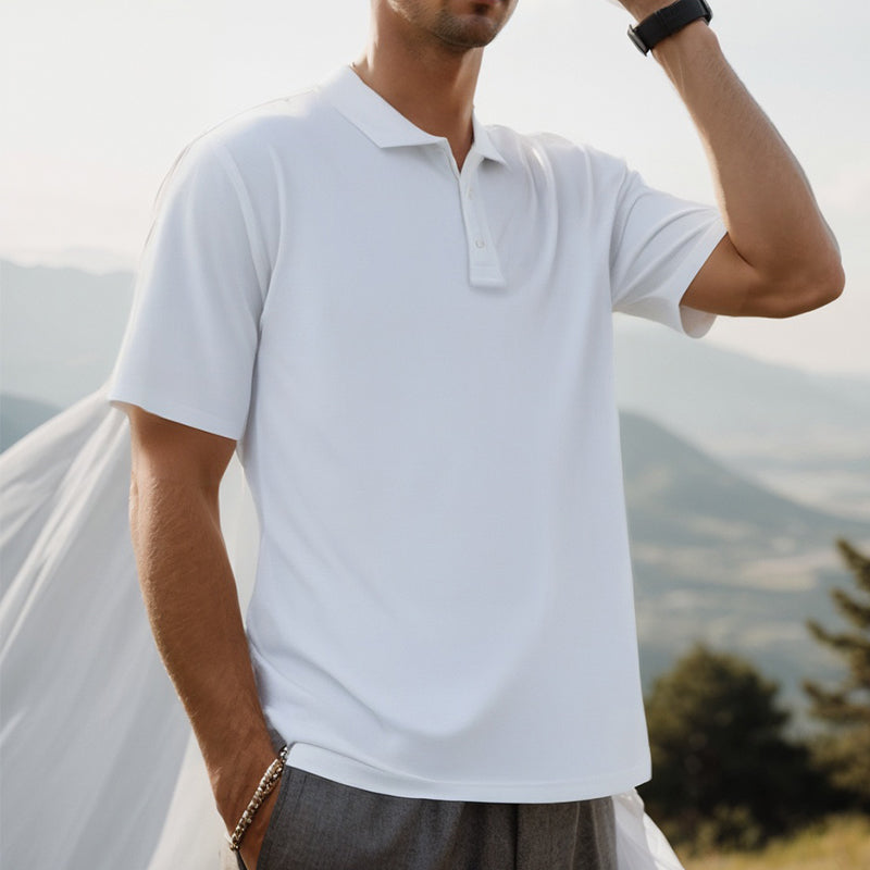 Unisex Polo Shirt Summer Short Sleeve Loose Casual