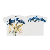 Mixed emotion men's t-shirt - short sleeve, hotfix rhinestone print, 100% cotton