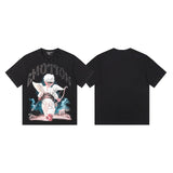 Men's t-shirt with rhinestone print, 100% cotton, american vintage style