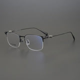 CHH Chrome Hearts Glasses Japanese Refined Versatile Business Square Pure Titanium Ultra Light Glasses Frame