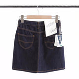 Women Skirt Spring and Summer Simplicity Vintage Denim Skirt