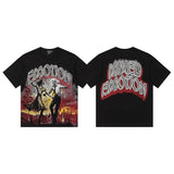 Mixed emotion cross-border t-shirt rhinestone printingg pure cottonprinting