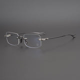 CHH Chrome Hearts Glasses Square Frameless Pure Titanium Ultra Light Myopia Glasses Frame