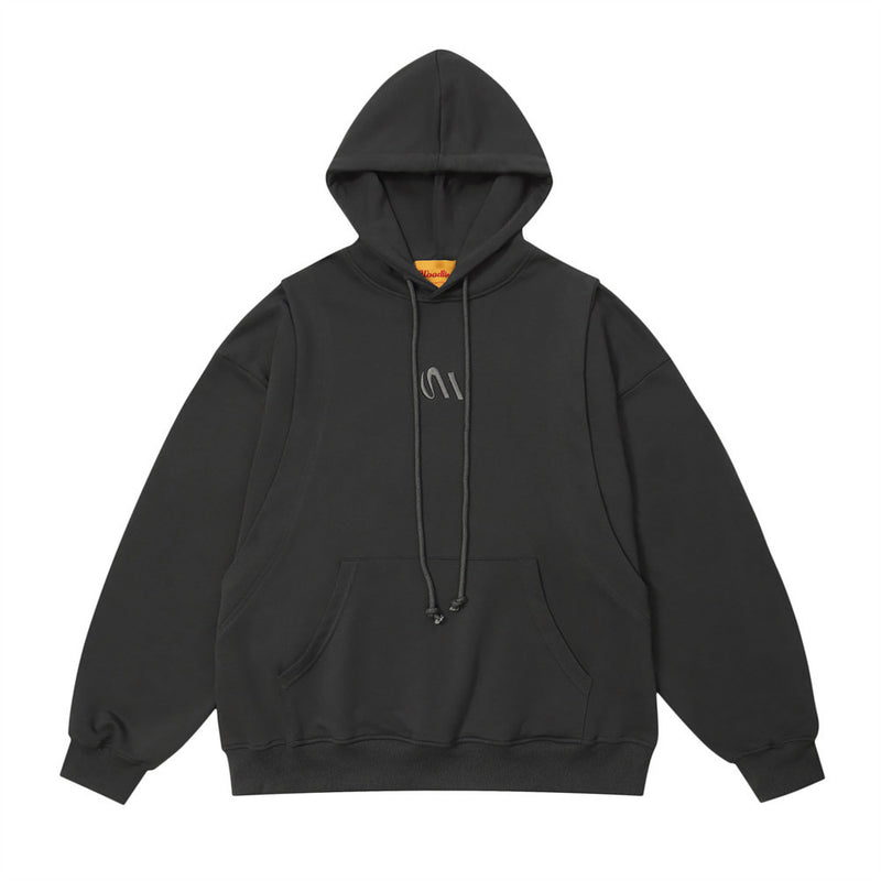 Men Hoodie Loose Sweater Men's Embroidered Letter Long Sleeve Pullover Hoodie