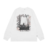 Men Long Sleeve Shirt Casual Long Sleeve Couple T-shirt Men and Women out Door Mechanical Style Loose