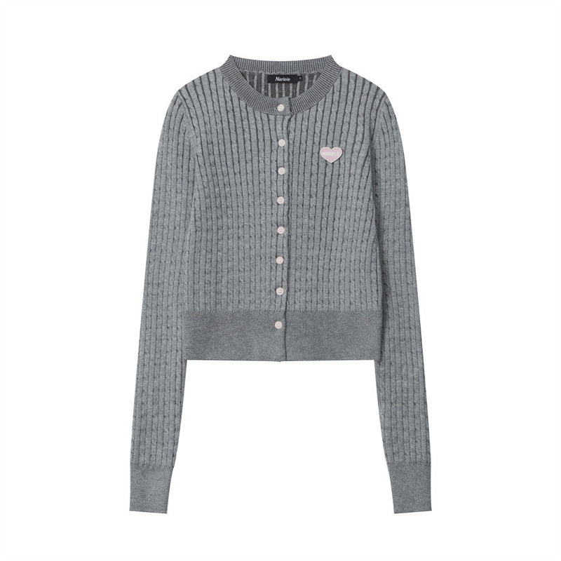 Women Sweater Short Knitted Women's Cardigan Autumn Long Sleeve Sweater