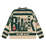 Men Fleece Lined Hoodie over Printed Letters Lapel Sweater Men's Autumn and Winter Loose Polo Collar Long Sleeve