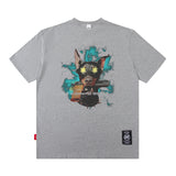 Men T Shirt Retro Street Trendy Loose Leisure All-Matching Couple Short Sleeve T-shirt