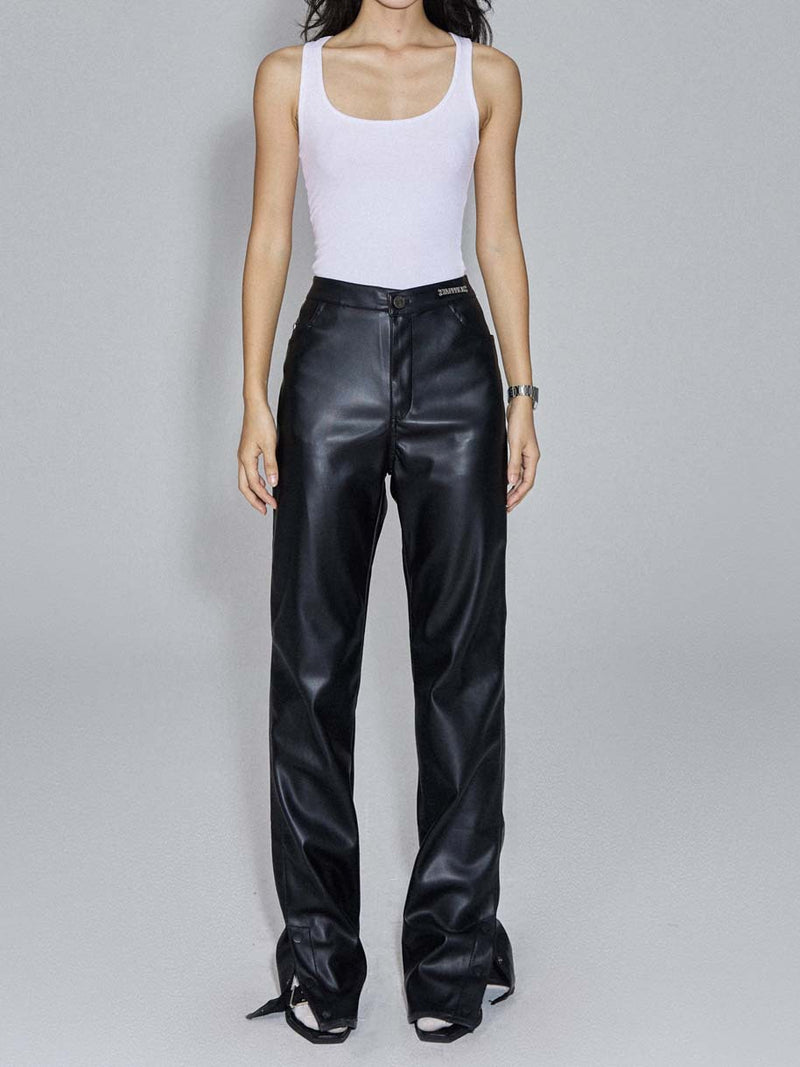 Unisex Pants Fall Motorcycle Leather Pants