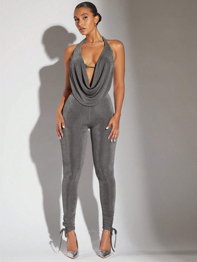 Women Co-Ord Set Spring Solid Color Design Casual Simple Sexy