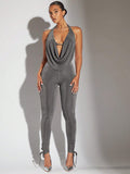 Women Co-Ord Set Spring Solid Color Design Casual Simple Sexy