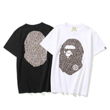 Bathing Ape T Shirt Summer Camouflage Leopard Print Casual Plus Size Short Sleeve T-shirt