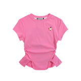 Women T-shirt Short-Sleeved T-shirt O-neck Short Top