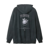 Men Hoodie Washed and Worn Hooded Sweater Men's Loose Plant Flower Print